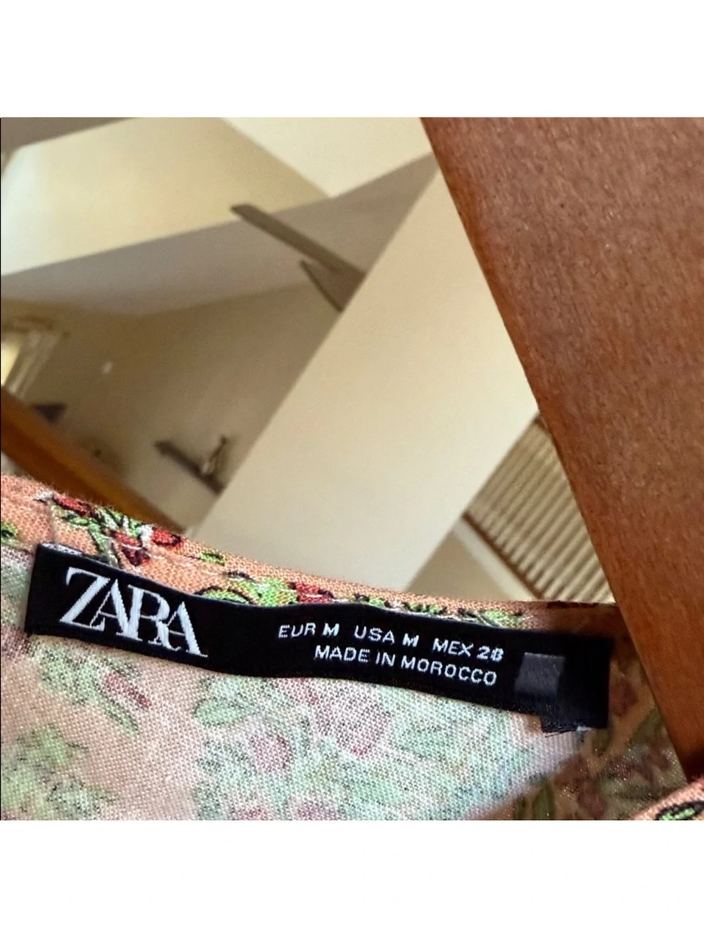ZARA 55% linen blend printed romper